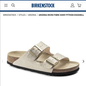 Birkenstock Arizona - Shiny Python Eggshell